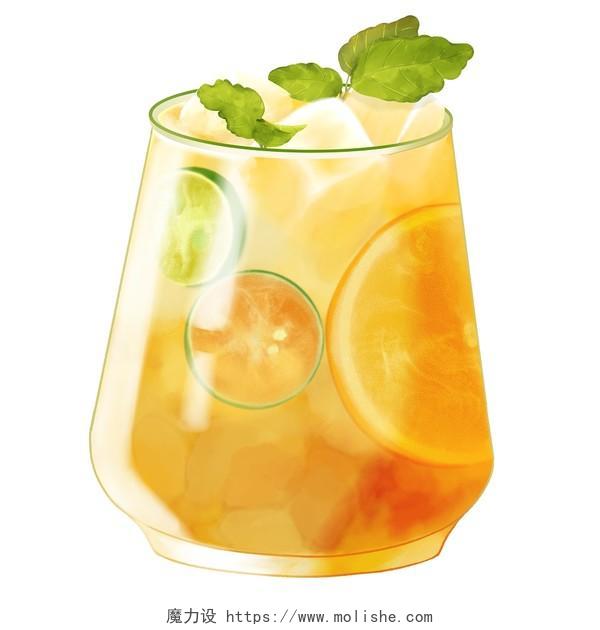 夏日冰爽柠檬金桔薄荷冰块冷饮写实饮料PNG素材饮料饮品